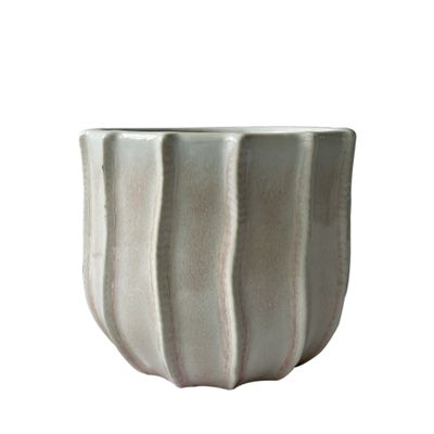 Hortus Porto Pot - Cream/Pink - Dia 13.5 x H13cm