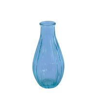 Vintage Fluted Bud Vase 14cm - Blue