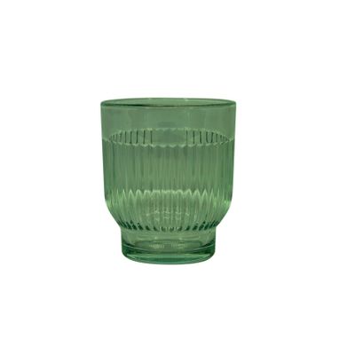 Ceres Ribbed Votive - H8.5 x Dia 7cm - Green