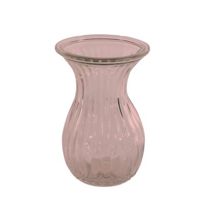 Harper Fluted Flare Top Vase - H14cm - Pink