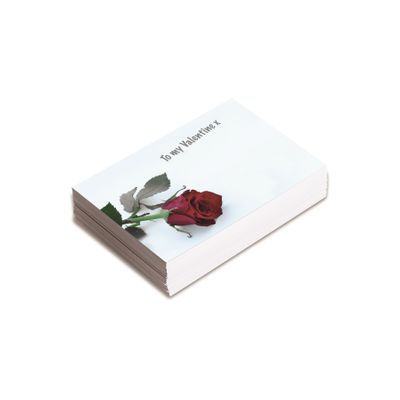 Small Card - To my Valentine x - Red Rose - Pk25