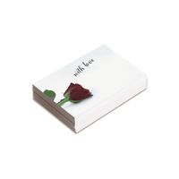 Small Card - With Love  - Red Rose -Pk25