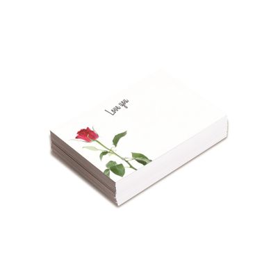 Small Card - Love you - Red Rose - Pk25