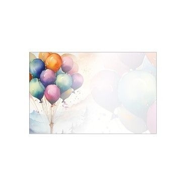 Small Card - No Message - Painted Balloons - PK25