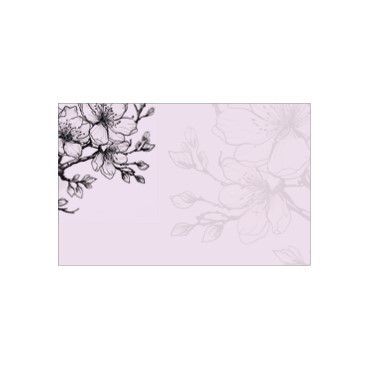 Small Card - No Message - Blossom on Pink Background Illustration - PK25