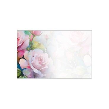 Small Card - No Message - Pastel Pink Rose Painting - PK25