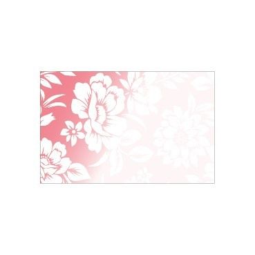 Small Card - No Message - Pink with White Flower Illustration - PK25