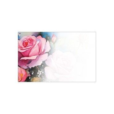 Small Card - No Message - Painted Pink Roses - PK25