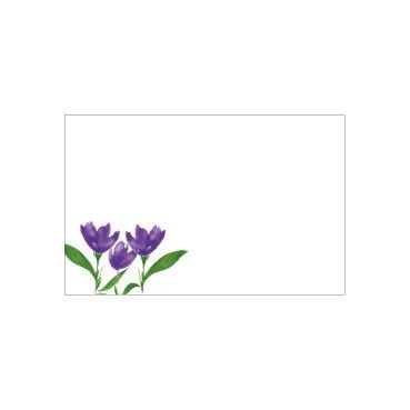 Small Card - No Message - Watercolour Purple Crocus - PK25