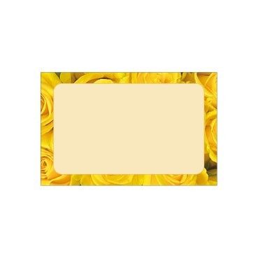 Small Card - No Message - Yellow Rose Frame - PK25