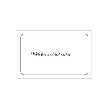 Small Card - Black Frame - With love and best wishes - PK25
