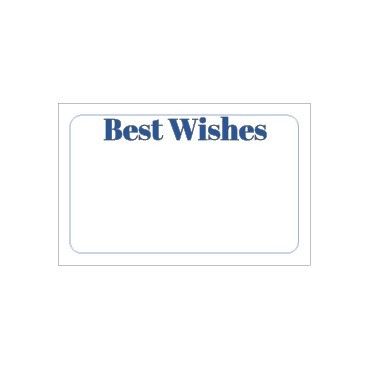 Small Card - Blue Frame - Best Wishes - PK25