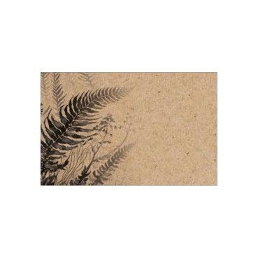 Small Card - No Message - Black Fern on Natural Kraft - PK25