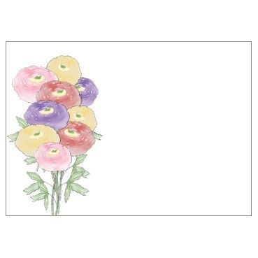 Large Card - No Message - Multi Colour Rannunculus - PK6