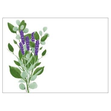 Large Card - No Message - Watercolour Lavender Bunch - PK6