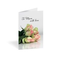 Folded Card - To Mum with love - Pink Roses - Pk25