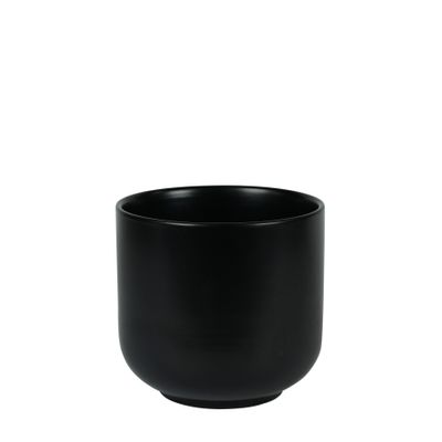 Hortus Havana Ceramic Pot - Matt Black - Dia16 x H15cm