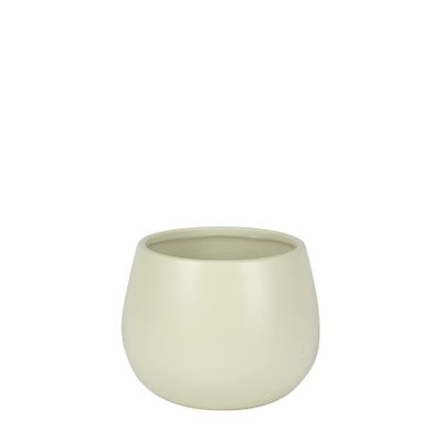 Hortus London Ceramic Pot - Matt Cream - Dia15 x H11cm