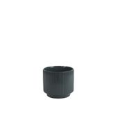 Hortus Tokyo Ceramic Pot - Glossy Grey - Dia16 x H13cm