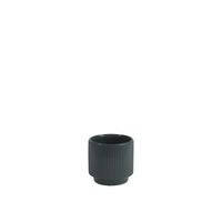 Hortus Tokyo Ceramic Pot - Glossy Grey - Dia12.5 x H11.5cm