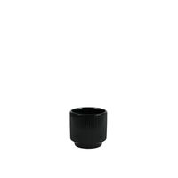 Hortus Tokyo Ceramic Pot - Glossy Black - Dia12.5 x H11.5cm
