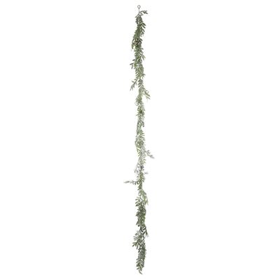 Sparkle Leaf Berry Garland -Green/Red - 180cm