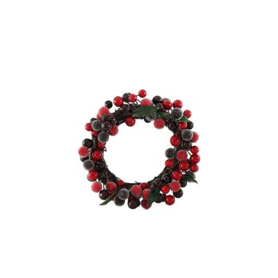 Candle Ring Red Berries - 17cm 