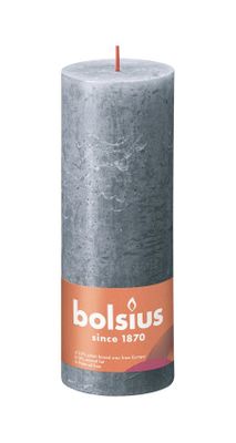 Bolsius Rustic Shine Pillar Candle -190 x 68 - Slate Blue
