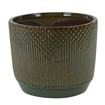 Hortus Adelaide Reactive Glaze Pot - Brown- Dia24 x H22.5cm