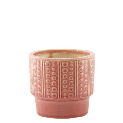 Hortus Warwick Dimple Pot - Pink - Dia13 x H12cm