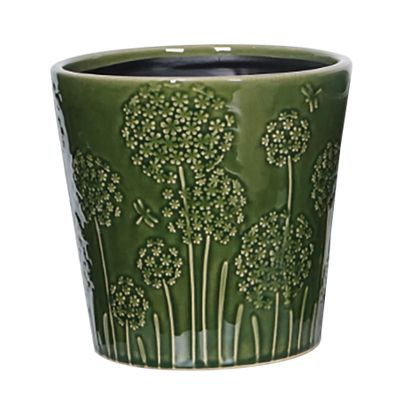 Hortus Lithgow Seed Head Pot - Green - Dia24 x H22.5cm