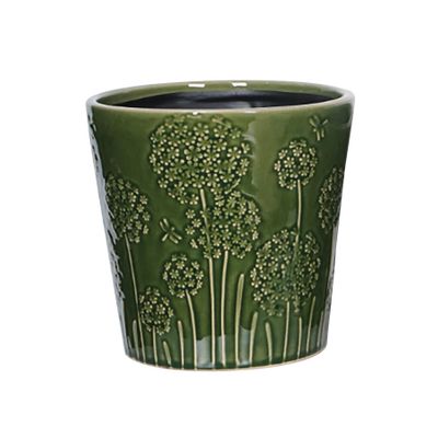 Hortus Lithgow Seed Head Pot - Green - Dia15 x H12cm