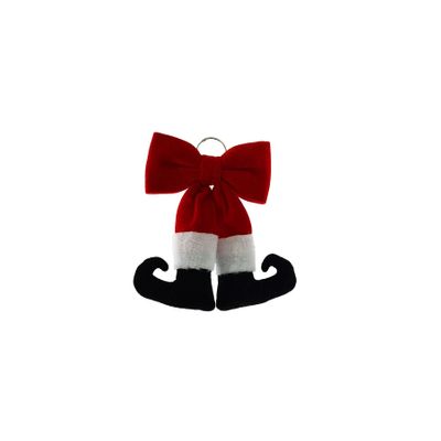 Santa Legs Bow - 20x30cm