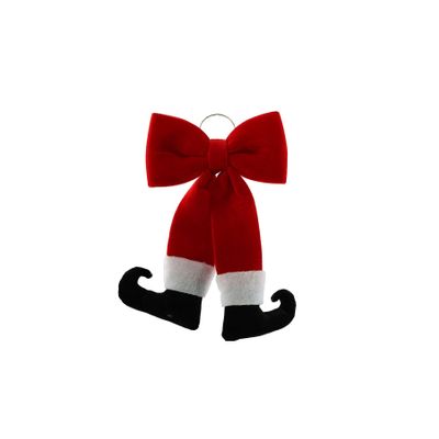 Santa Legs Bow - 25x40cm