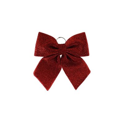 Red Metallic Bow - Dia 34cm