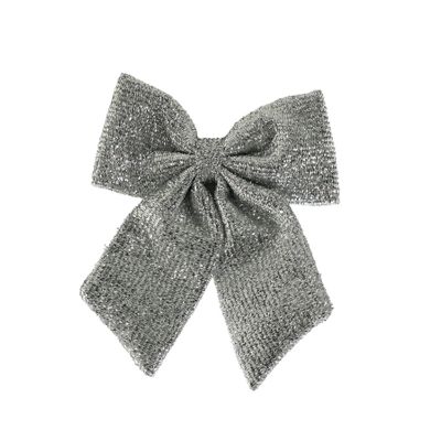 Silver Metallic Bow  - Dia 22cm