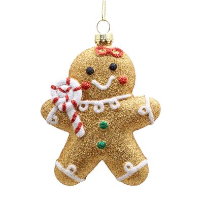 Gingerbread with Lollipop Ornament - 10cm