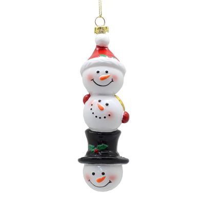 Three Snowman Head Ornament - 15cm