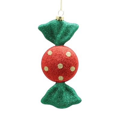 Sparkly Candy Ornament - Red/Green - 15cm