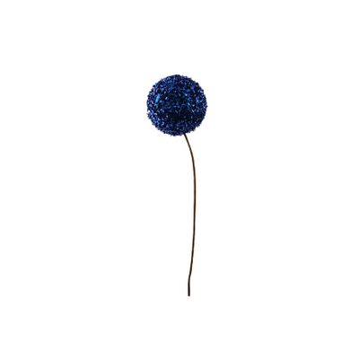 Glitter / Tinsel Ball Pick - Blue - 20cm