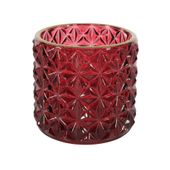 Red Dimple Votive Candle Holder