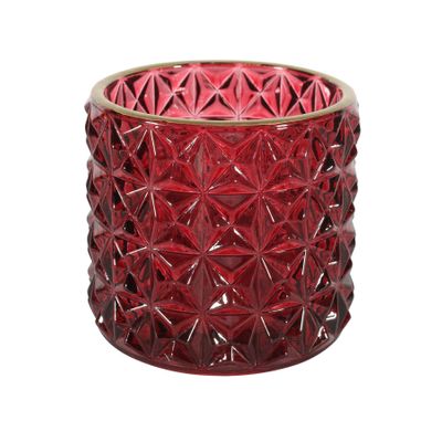 Red Dimple Votive Candle Holder