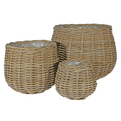 Set of 3 Onion Baskets with Liners
