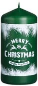Bolsius Pillar candle 120/58 mm - Merry Christmas - Pine Green