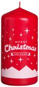 Bolsius Pillar candle 120/58 mm - Merry Christmas -  Red