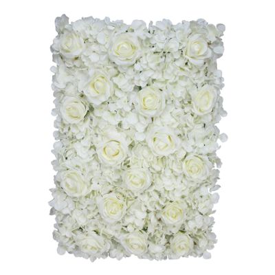 40x60cm Hydrangea Flower Wall with Roses Cream