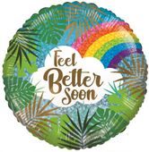 ECO Balloon - Feel Better Soon Leaves & Rainbow (18 Inch)