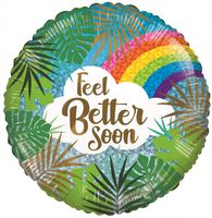 ECO Balloon - Feel Better Soon Leaves & Rainbow (18 Inch)