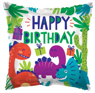 ECO Balloon - Birthday Dinosaurs (18 Inch)
