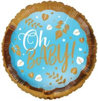 ECO Balloon - Oh Baby! Blue (18 Inch)